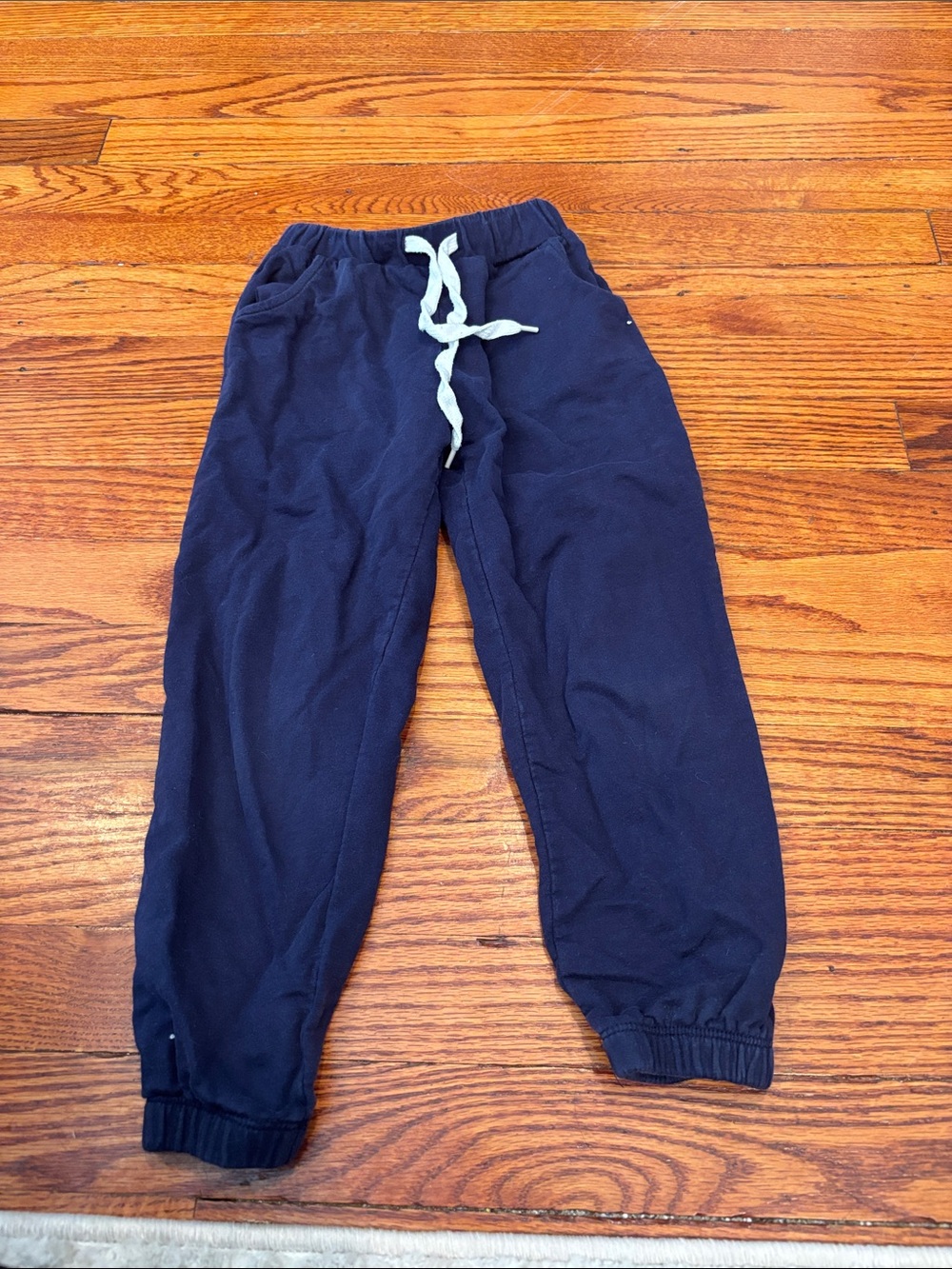 Kids Navy Blue Jogger Sweatpants with Drawstring